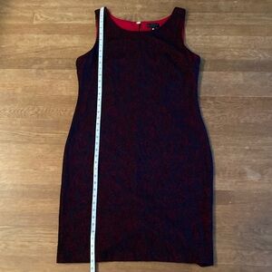 Worthington Black and Red Midi Dress